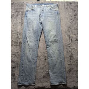 Levi's 501 Button Fly Straight Leg Jeans Men's Size 38x34 Light Wash